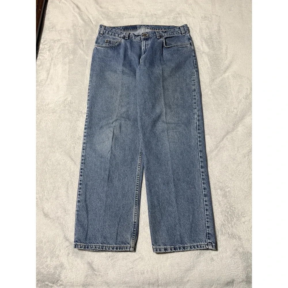 VTG Levi's 550 Relaxed Fit Husky Denim Jeans Made in USA Orange Tab 34x29
